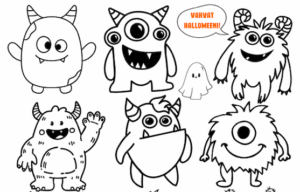 Prindi välja tore halloweeni värvipilt! Halloweeni värvipilt